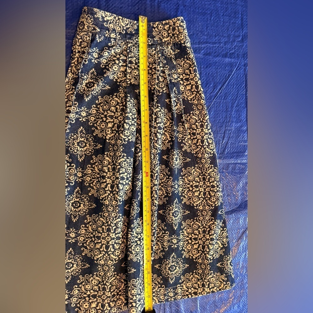 LOFT Navy and Cream A-Line Skirt - Picture 12 of 12